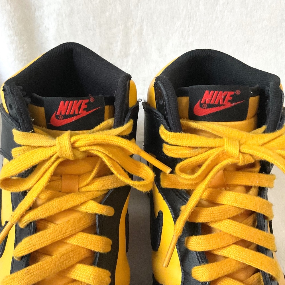 Nike Dunk High Retro Goldenrod Black Yellow DD1399-700 Men’s Sz 9.5 - Picture 13 of 16